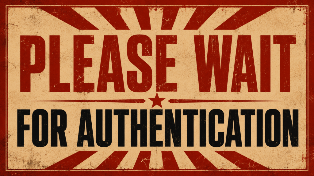 Please wait for&nbsp;authentication
